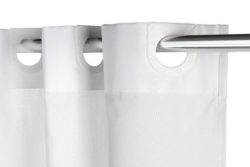 Croydex - Hookless Shower Curtain Plain - White